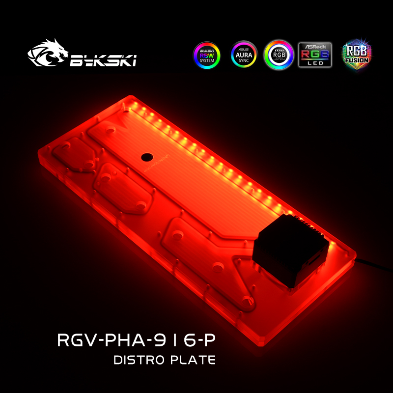 Distro Plate Ddc Pump Combo - Bykski RGV-PHA-916-P Acrylic Distro Plate /Board